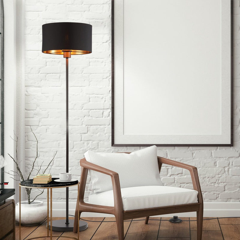 B.k.licht - lampadaire - lampe de salon - lampadaire industriel - lampadaire - avec culot E27 - h: 141,5cm