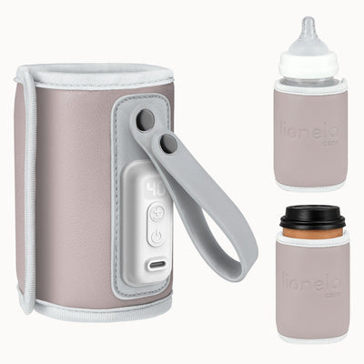 Lionelo thermup go – chauffe-biberon portable – alimentation USB-C – 5 réglages de température (38–50°C) – pour biberons jusqu'à 70 mm – thermostat contre la surchauffe – compact et léger (100 g) – sans BPA – avec câble USB-C
