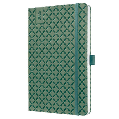 Agenda hebdomadaire Sigel Flair 2026 - format A5 - vert naturel - couverture rigide - si-j6135