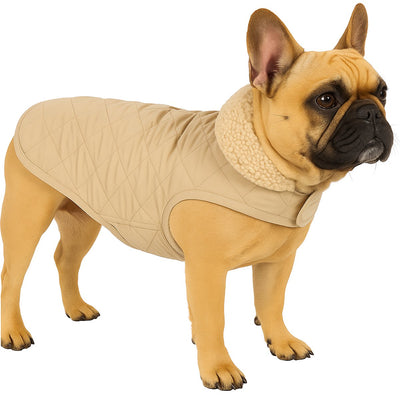 Manteau pour chien Flamingo – Bonnie – manteau pour chien – vestes d'hiver pour chien – manteau imperméable pour chien – 35 cm – a:35cm b:34-38cm c:50-54cm – beige