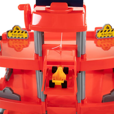 Toys Cavallino Toys Cavallino Racing Parking Garage Rouge avec 4 étages et voitures jeu