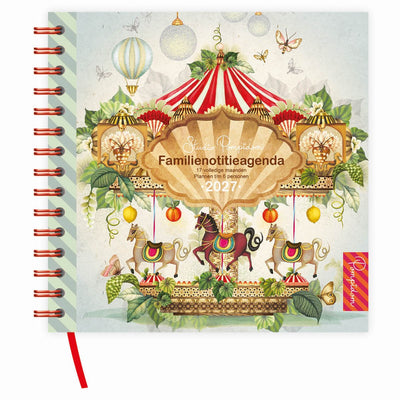 Comello studio pompidom agenda familial 17 mois 6 personnes (couverture souple) carrousel 2027