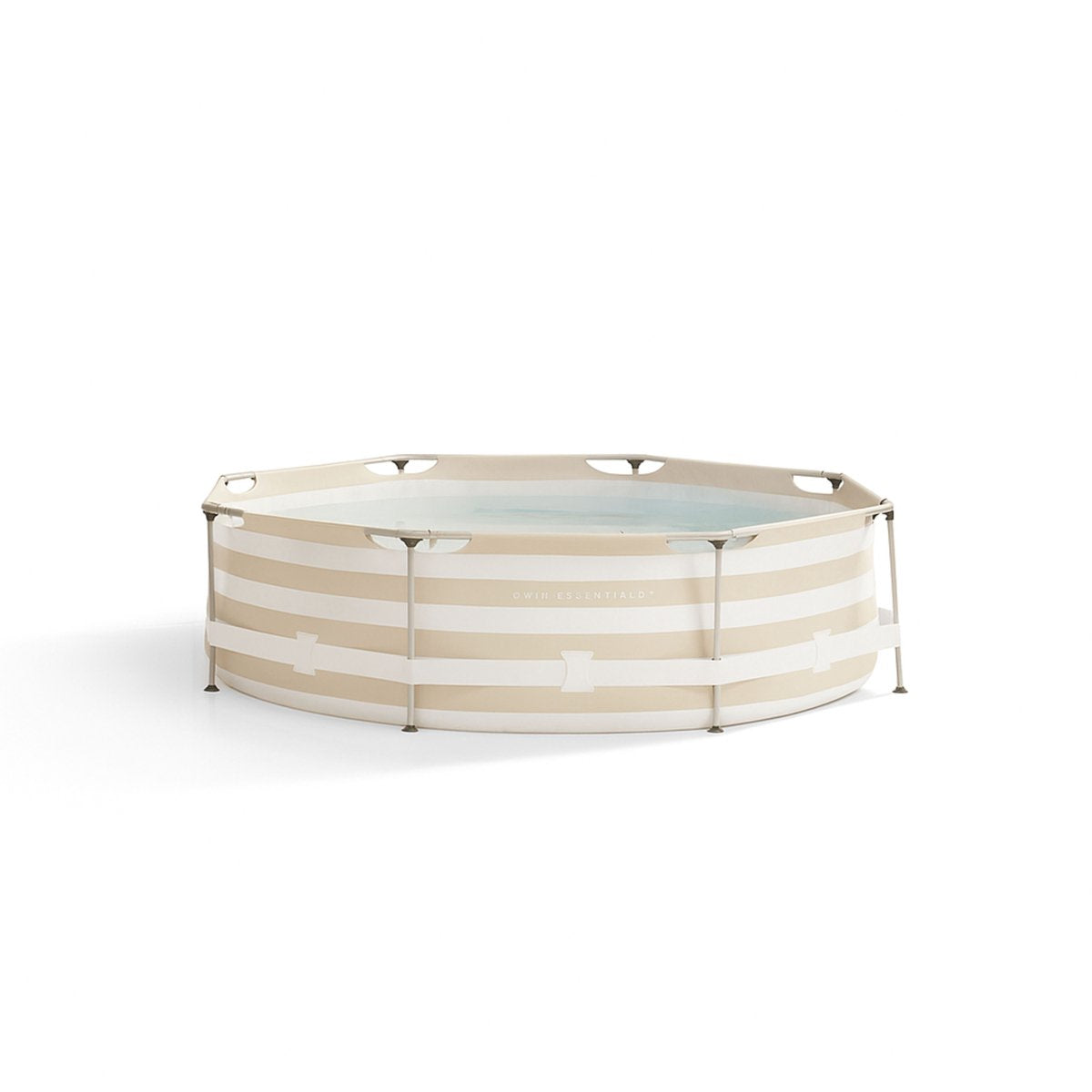 Les essentiels de natation - piscine cadre - 3 mètres - beige - rayé - piscine hors sol