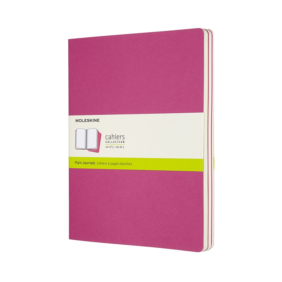 Carnets Moleskine - extra larges - vierges - rose - lot de 3
