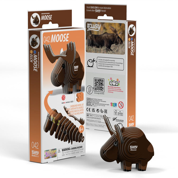 Puzzle 3D Eugy - élan - animaux de la forêt - durable - collectionnez-les tous - 6 ans