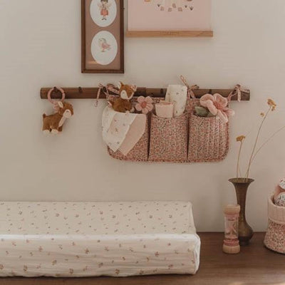 Housse de matelas à langer Little Dutch - blanc - jardin féérique - fleur de fée