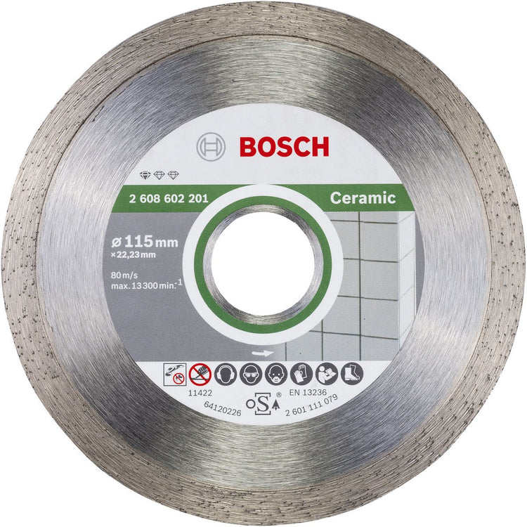 Bosch - disque à tronçonner diamanté standard pour céramique 115 x 22,23 x 1,6 x 7 mm