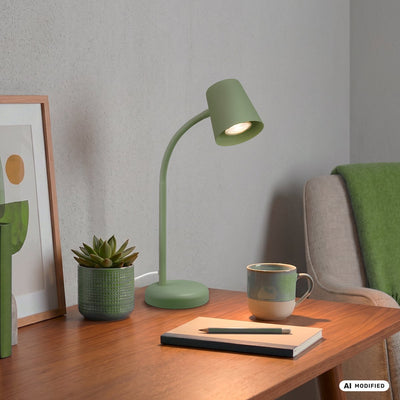 Briloner skriva - lampe de table - lampe de bureau - avec cordon - lampe de table rotative - excl. gu10 - 13 x 38,5 cm - vert