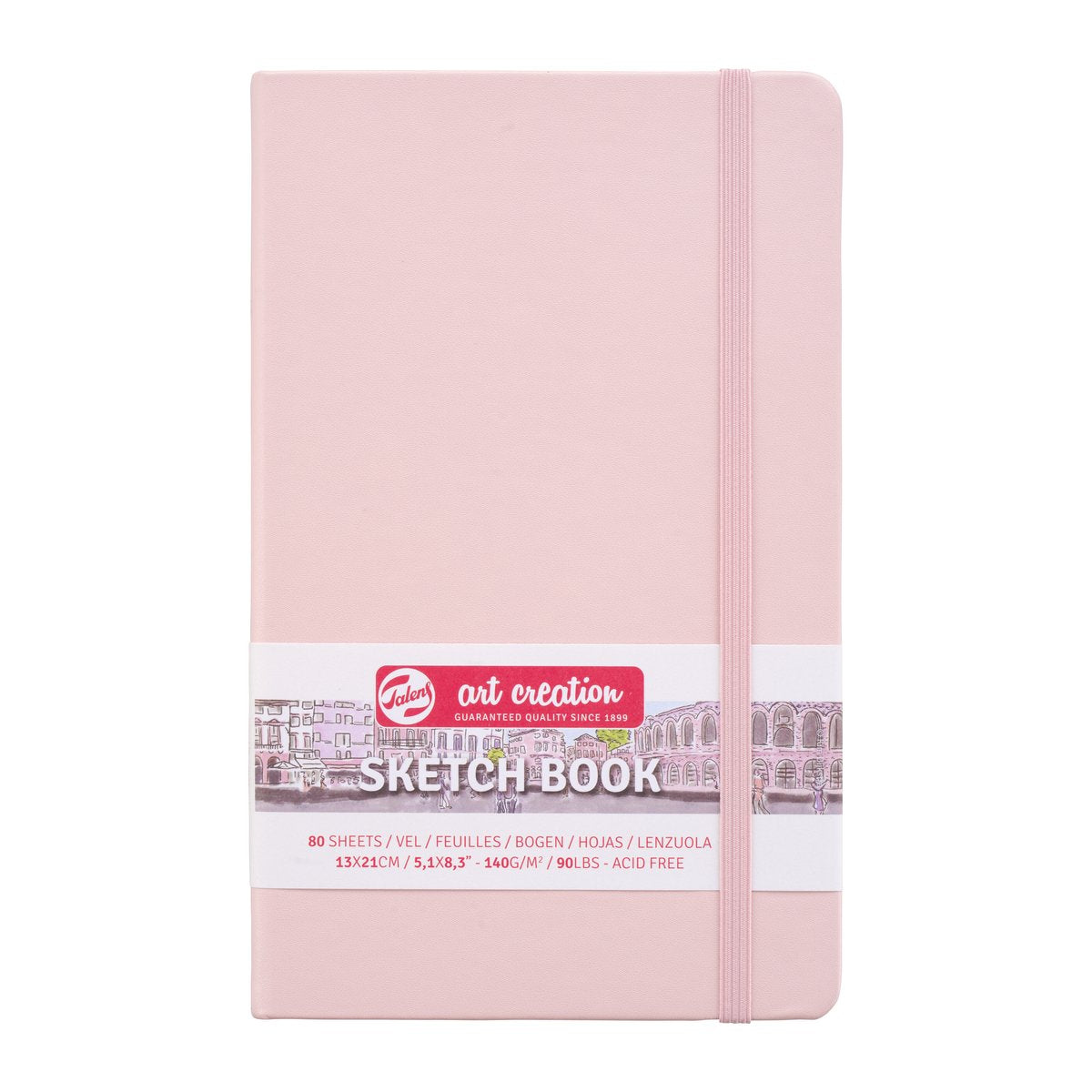 Talens art création carnet de croquis rose pastel 13 x 21 cm 140 g 80 feuilles