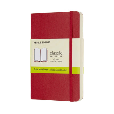 Carnet classique Moleskine - poche - couverture souple - vierge - rouge