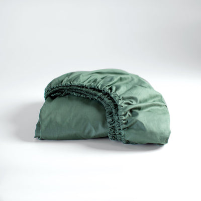 Cendrillon - week-end - drap-housse - hauteur de matelas jusqu'à 25 cm - 100% coton - 90x210 cm - vert
