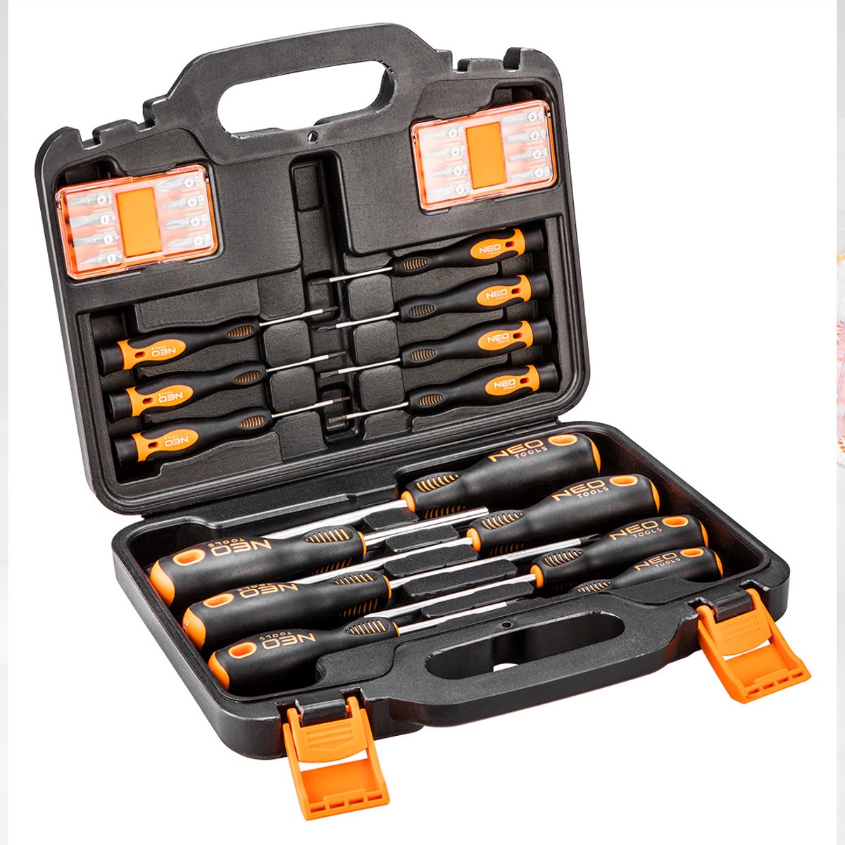 Grupa topex neo - jeu d'outils - 30 pièces - acier s2 - pointe magnétique - poignée ergonomique