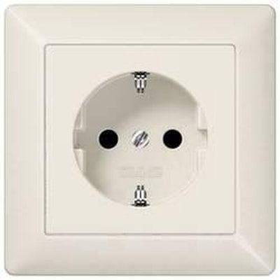 Jung as1520 prise murale avec insert de terre, 1 groupe blanc crème