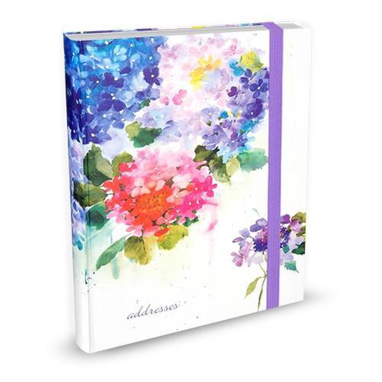 Carnet d'adresses Peter Pauper grand - hortensia - 16x21 cm