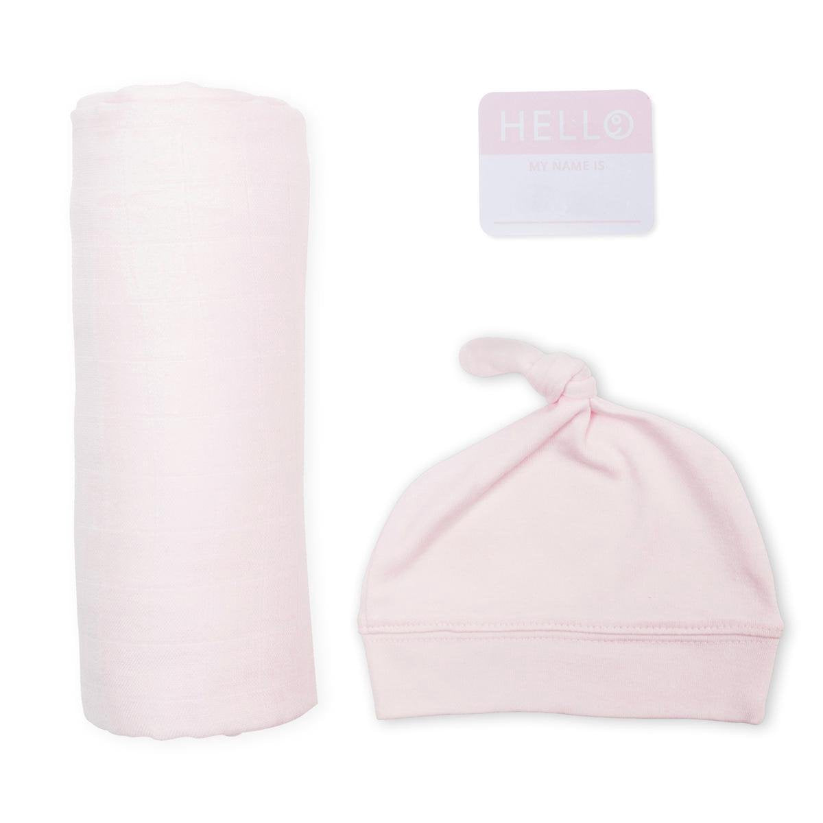 Lulujo hello world - bonnet d'emmaillotage - rose