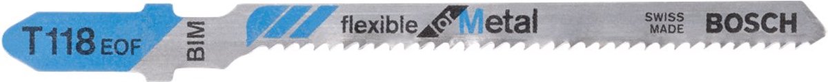 Bosch accessoires lame de scie sauteuse t 118 eof flexible pour métal 5pcs - 2608634237