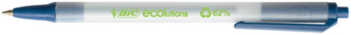 Bic clic stic ecolutions - bleu - 1 pièce - pointe moyenne 1 mm