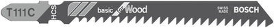 Bosch - lame de scie sauteuse t 111 c basic pour le bois - 100 pièces