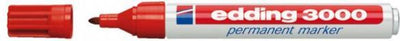 Feutre Edding 3000 rond 1,5-3mm rouge blister de 1 pièce