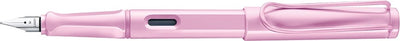 Stylo plume Lamy Safari Light Rose – Stylo plume avec poignée ergonomique, plume en acier poli d'une épaisseur d'écriture m – Plastique ASA robuste – avec cartouche d'encre T 10 bleue – pour droitiers