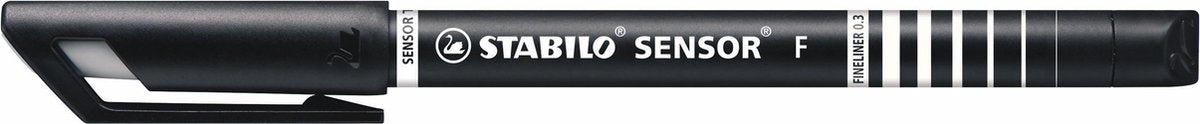 Abi fineliner stlo sensor 189 fine 0,3 pointe ressort noire à base d'eau