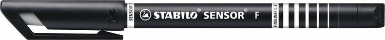 Abi fineliner stlo sensor 189 fine 0,3 pointe ressort noire à base d'eau