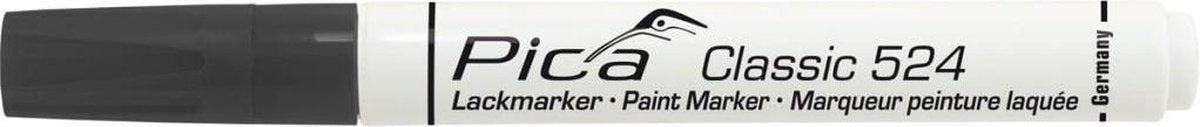 Pica 524 46 marqueur vernis peinture classic industrial - noir - rond 2-4 mm