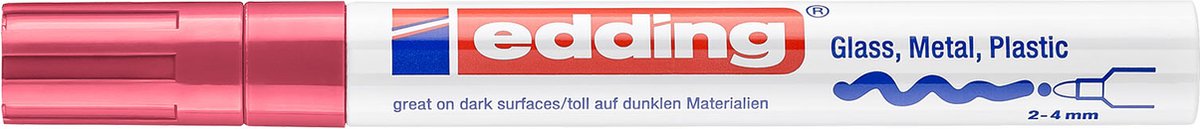 Edding -750 marqueur peinture brillante rouge 1 pièce 2-4 millimètres 4-750-9-002