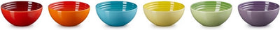 Ensemble Le Creuset de bols à collation arc-en-ciel en faïence | 6 pièces