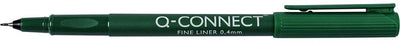Feutre fin Q-connect, 0,4 mm, boîte de 10 pièces, vert