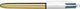 Bic 964774 stylo à bille noir, bleu, vert, rouge stylo à bille rétractable avec fixation à pince 1 pièce