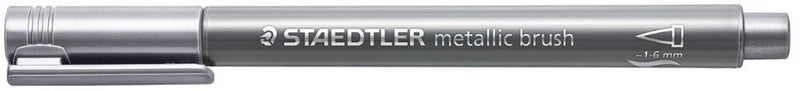 Staedtler - stylo pinceau métallique - avec pointe pinceau - argent - boîte de 10 pièces