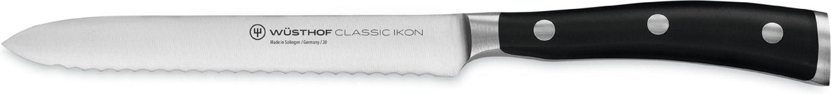 Wusthof - couteau à saucisses classique ikon avec bord ondulé 14 cm