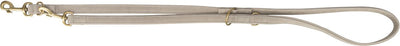 Lee Trixie Dog Leash en cuir réglable pur gris clair