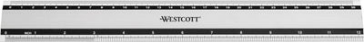 Règle Westcott - 30 cm 12 pouces - aluminium - avec antidérapant - ac-e10191