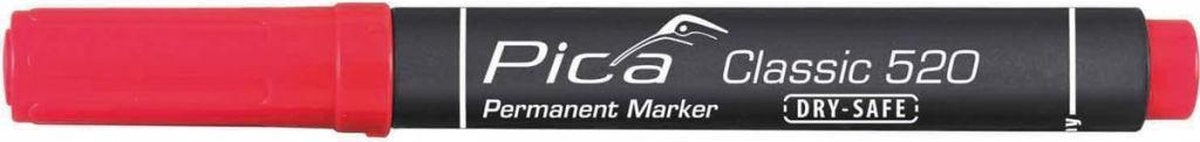 Marqueur permanent Pica 520 40 - rond - rouge - 1-4mm