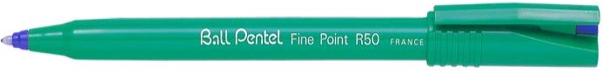 Pentel stylo roller r50 moyen bleu | 12 pièces