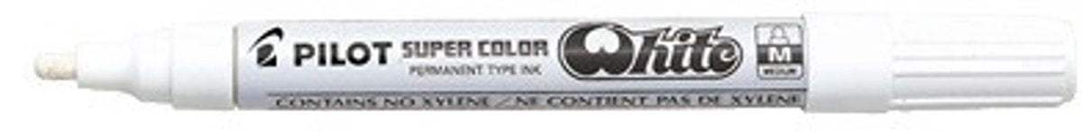 4230 12 x feutre pilot super * marqueur peinture rond 2mm * blanc * sc-w-m