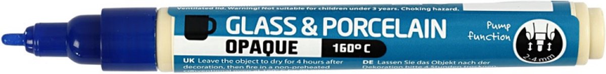 Creativ Company Glasen Porcelaine commençant une couverture sombre de blauw