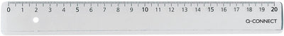 Bâton de mesure Q-connect, polystyrène transparent, 20 cm, 20 pièces