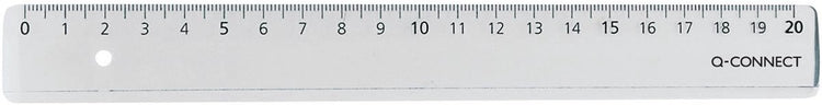 Bâton de mesure Q-connect, polystyrène transparent, 20 cm, 20 pièces