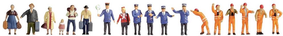 Noch 16122 h0 personnages peints sur la gare, debout