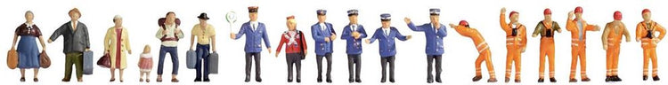 Noch 16122 h0 personnages peints sur la gare, debout