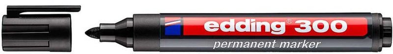 Edding 300 marqueur, épaisseur de ligne 1,5 à 3 mm, noir, 1 pièce