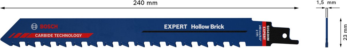 Bosch 2608900414 lame de scie alternative experte s1543hm brique creuse
