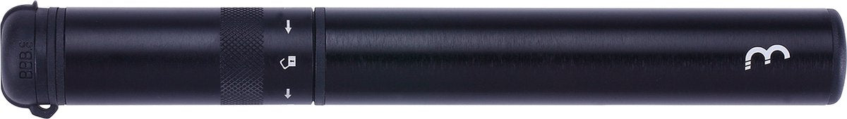 Bbb cycling samurai mini pompe à vélo - puissante et compacte - mini pompe vélo de course - 9 bar - noir - 21 cm - bmp-50