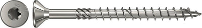 Vis pour panneaux d'aggloméré Fischer 5x60mm - tête plate - inox A4 - filetage partiel - T20 - 40566 (par 200 pièces)