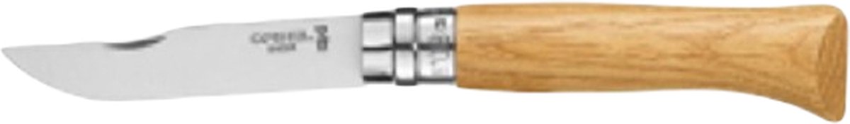 Opinel - couteau de poche - non. 08 - chêne - acier inoxydable