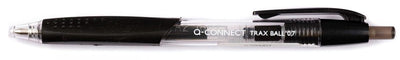 Stylo à bille Q-connect, avec grip, pointe moyenne, noir 12 pièces