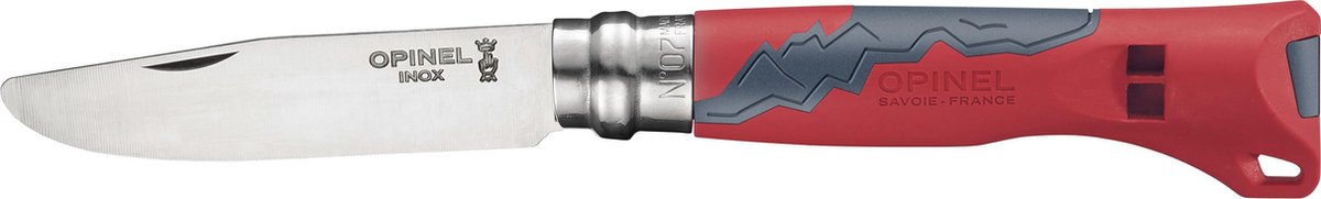 Couteau de poche junior outdoor Opinel n°07 - acier inoxydable - rouge